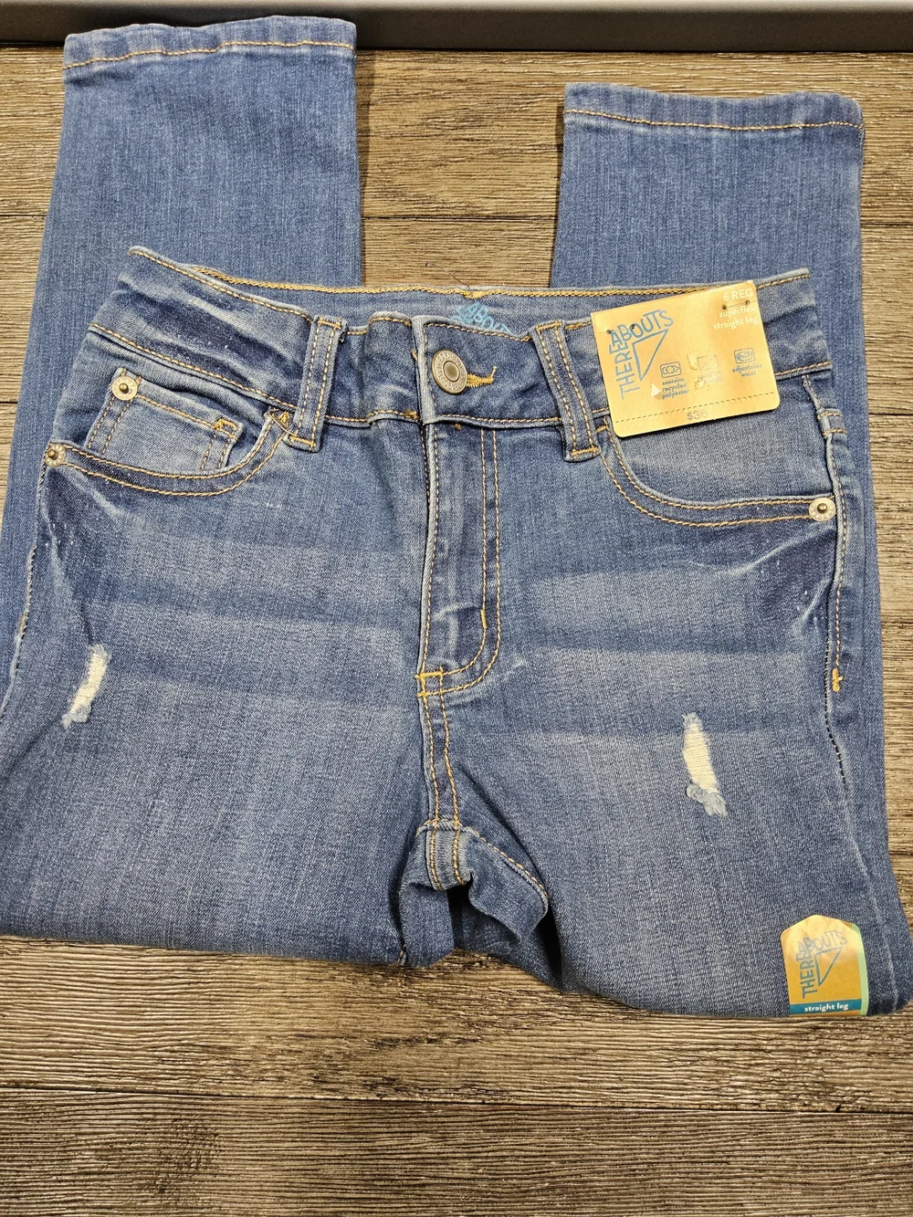 NWT Thereabouts size 6 R Girls' Blue Straight Jeans